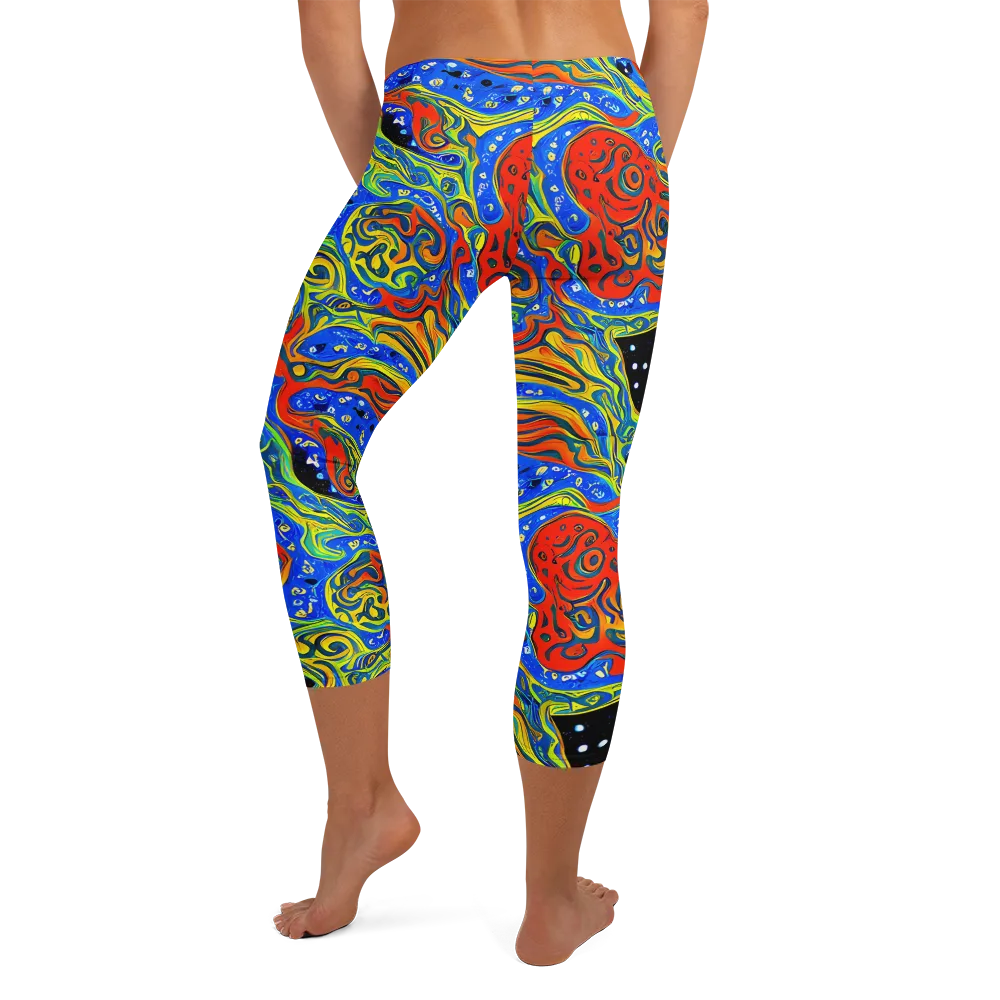Psychic Sea on Capri Leggings — Back