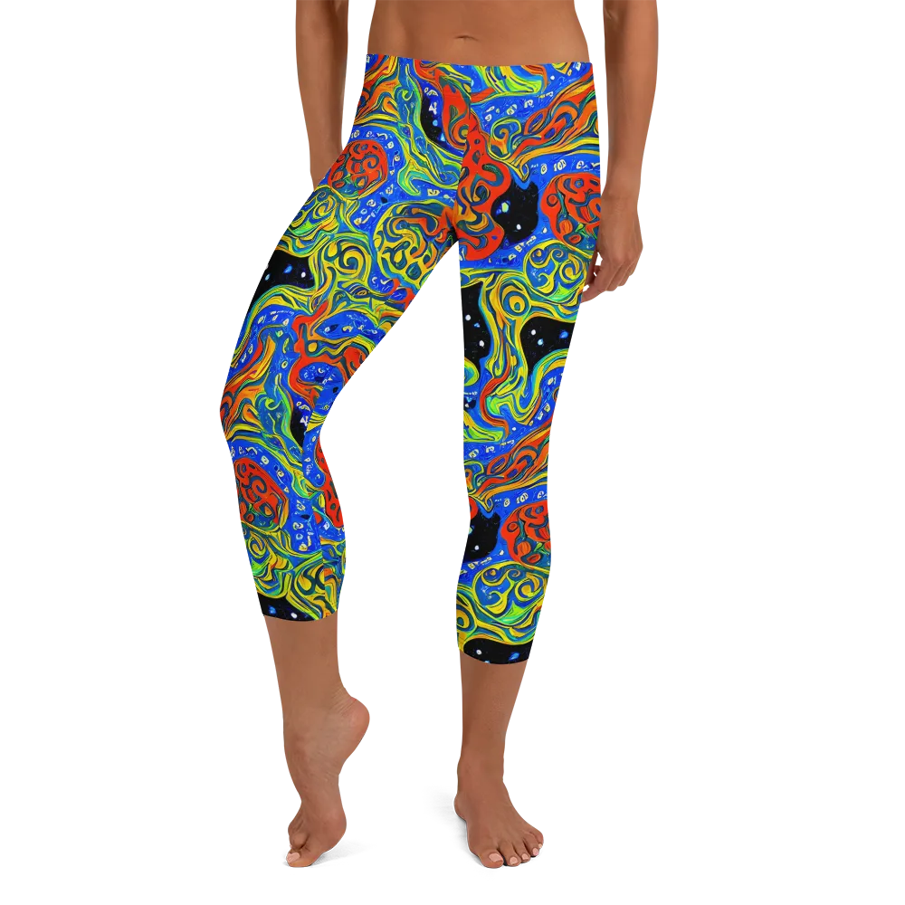 Psychic Sea on Capri Leggings — Front