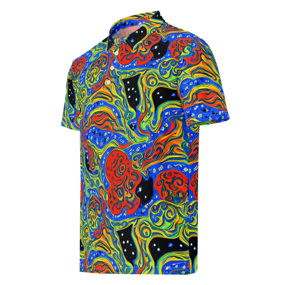 Psychic Sea on Men's Slim Fit Polo Shirt — Left Front