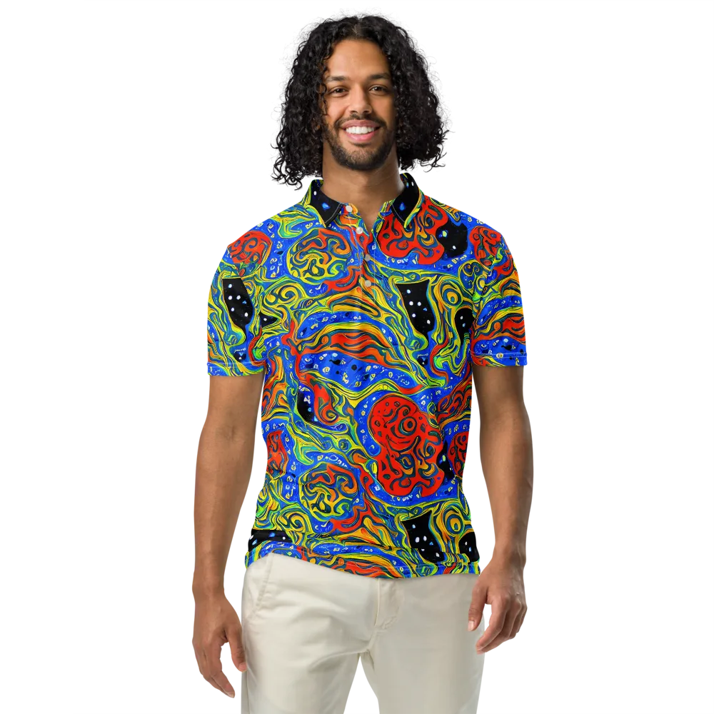 Psychic Sea on Men's Slim Fit Polo Shirt — Front