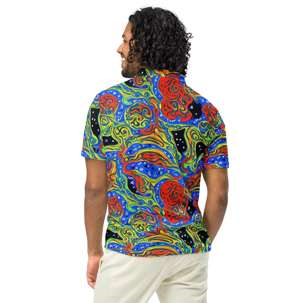 Psychic Sea on Men's Slim Fit Polo Shirt — Back