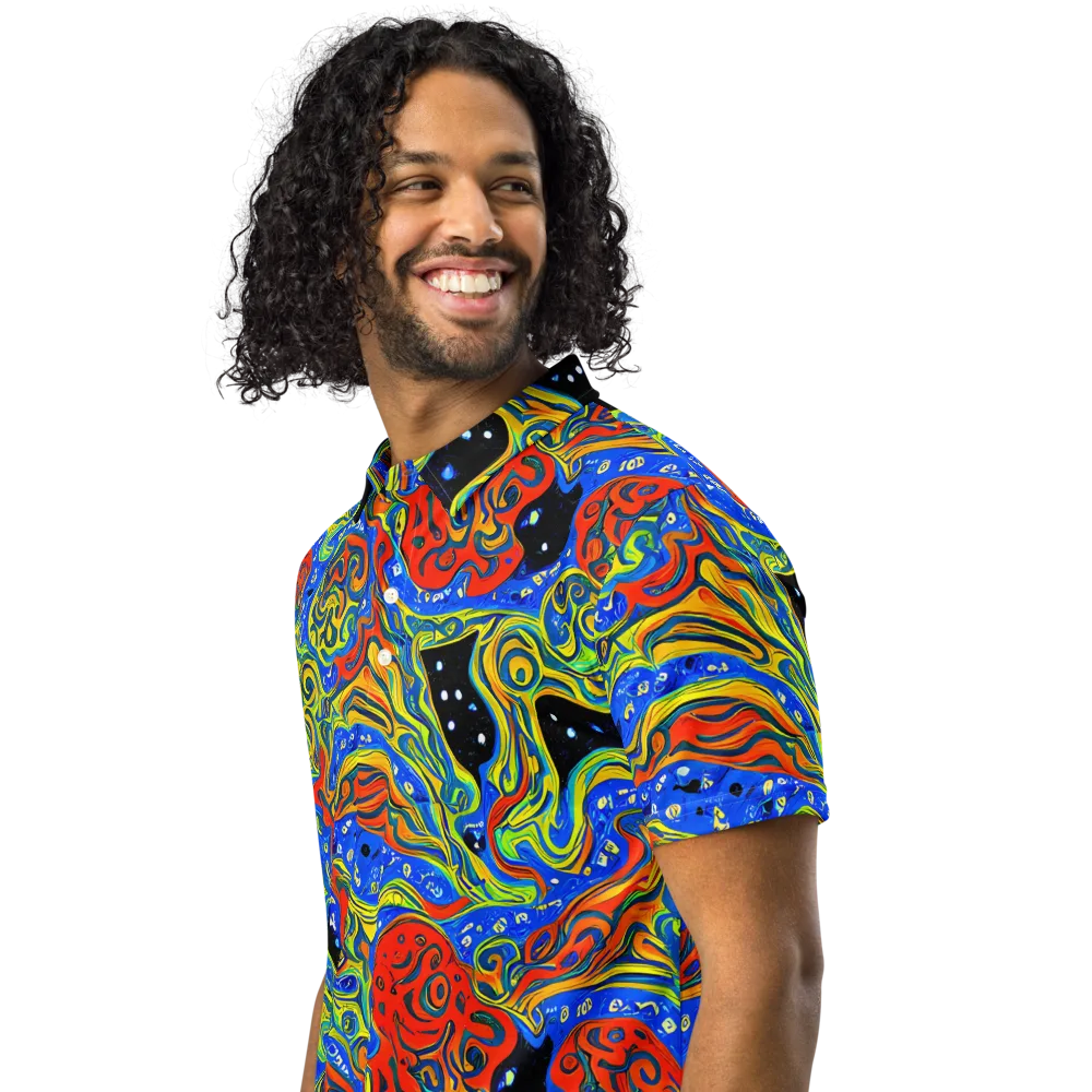 Psychic Sea on Men's Slim Fit Polo Shirt — Left Front