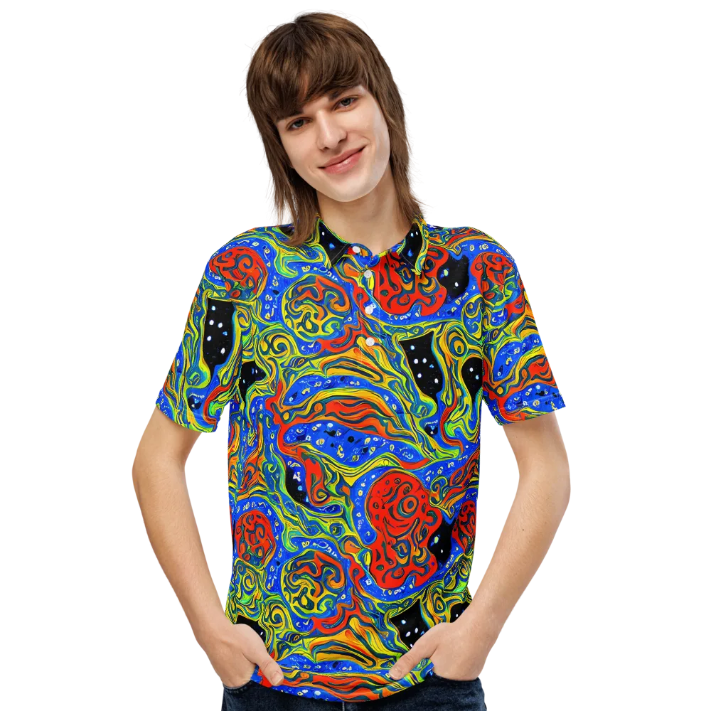 Psychic Sea on Men's Slim Fit Polo Shirt — Front