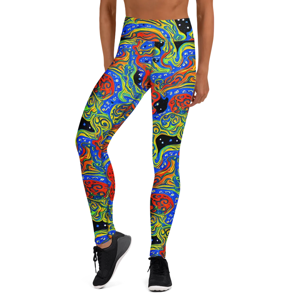 Psychic Sea on Yoga Leggings — Front