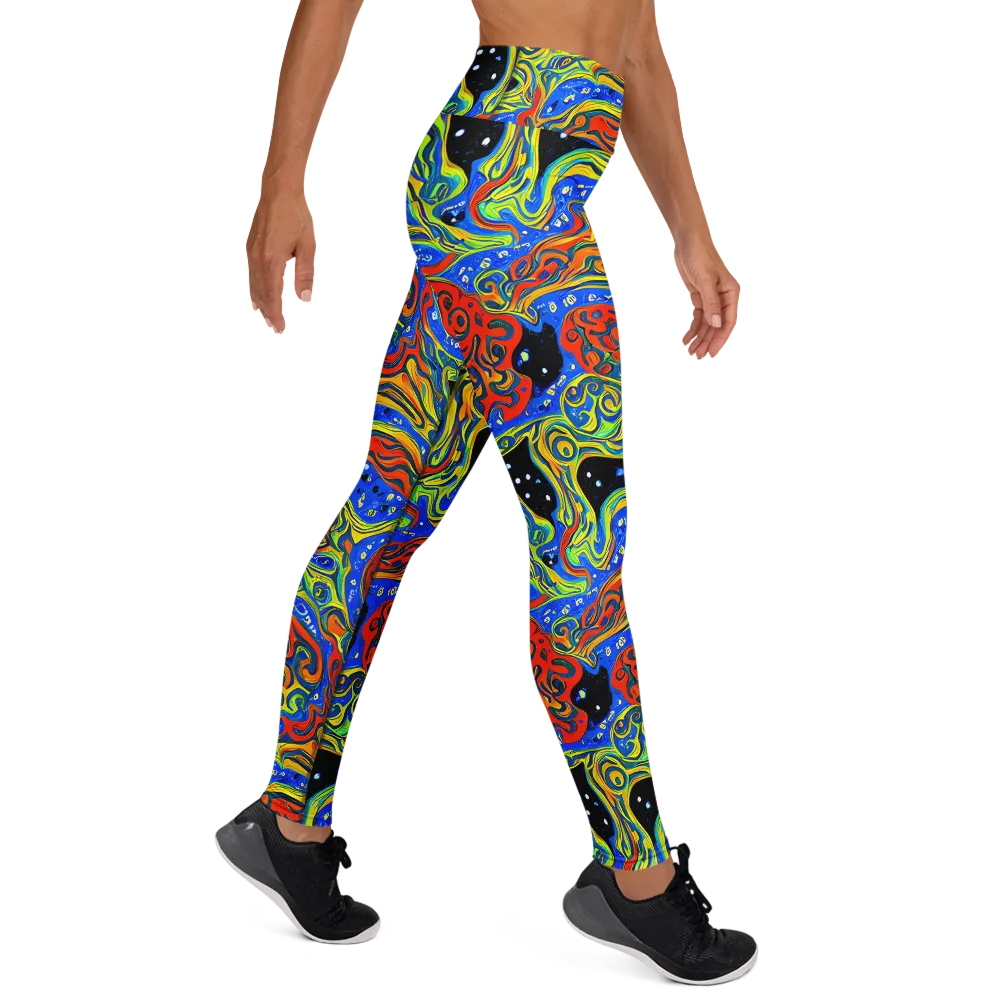 Psychic Sea on Yoga Leggings — Right