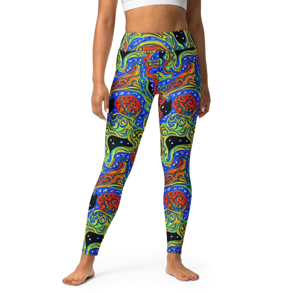 Psychic Sea on Yoga Leggings — Front