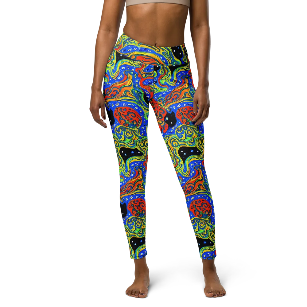 Psychic Sea on Yoga Leggings — Front