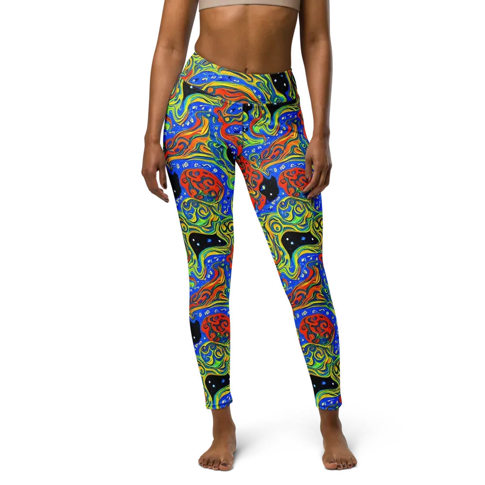 Psychic Sea on Yoga Leggings — Front