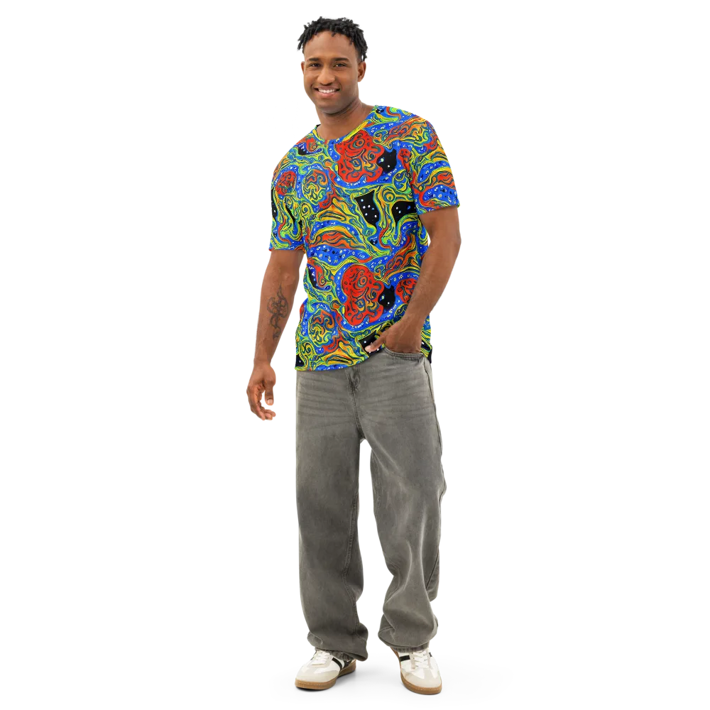 Psychic Sea on Men's Cotton Crew Neck T-Shirt — Front