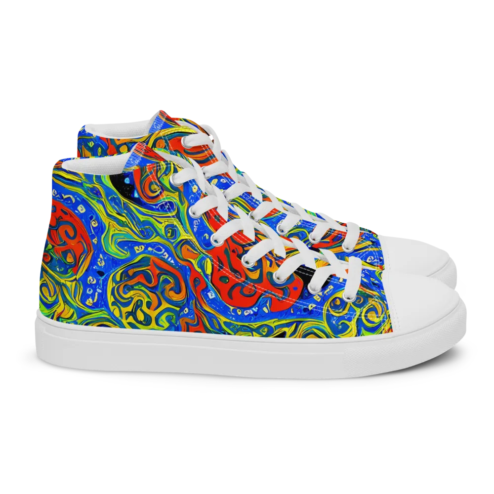 Psychic Sea on Women's High Top Canvas Shoes — Right