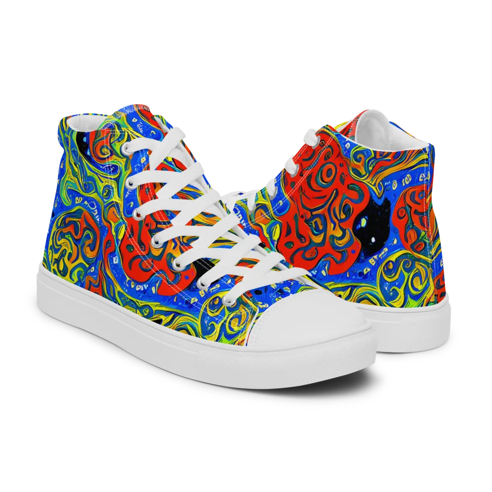 Psychic Sea on Women's High Top Canvas Shoes — Right