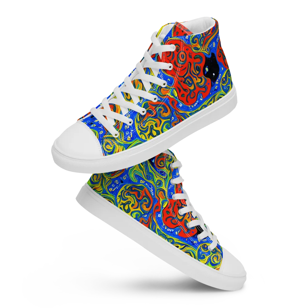 Psychic Sea on Women's High Top Canvas Shoes — Front