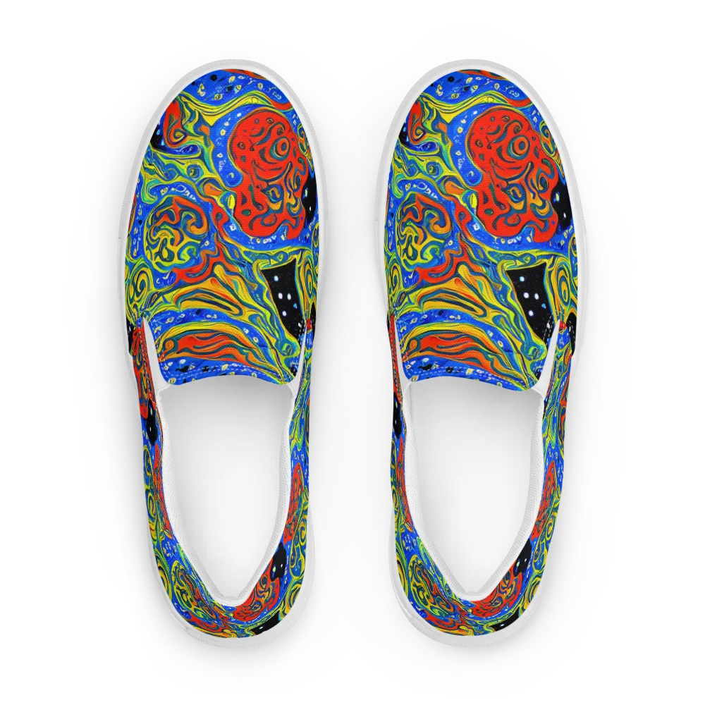 Psychic Sea on Men's Slip-On Canvas Shoes — Front