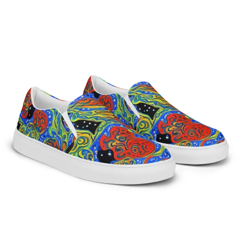 Psychic Sea on a Men's Slip-On Canvas Shoes