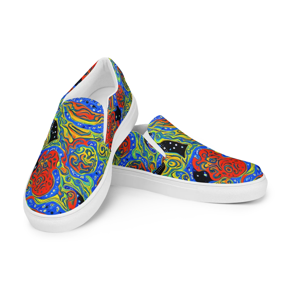 Psychic Sea on Men's Slip-On Canvas Shoes — Left Front