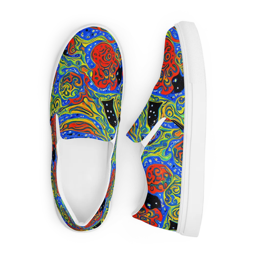 Psychic Sea on Men's Slip-On Canvas Shoes — Front