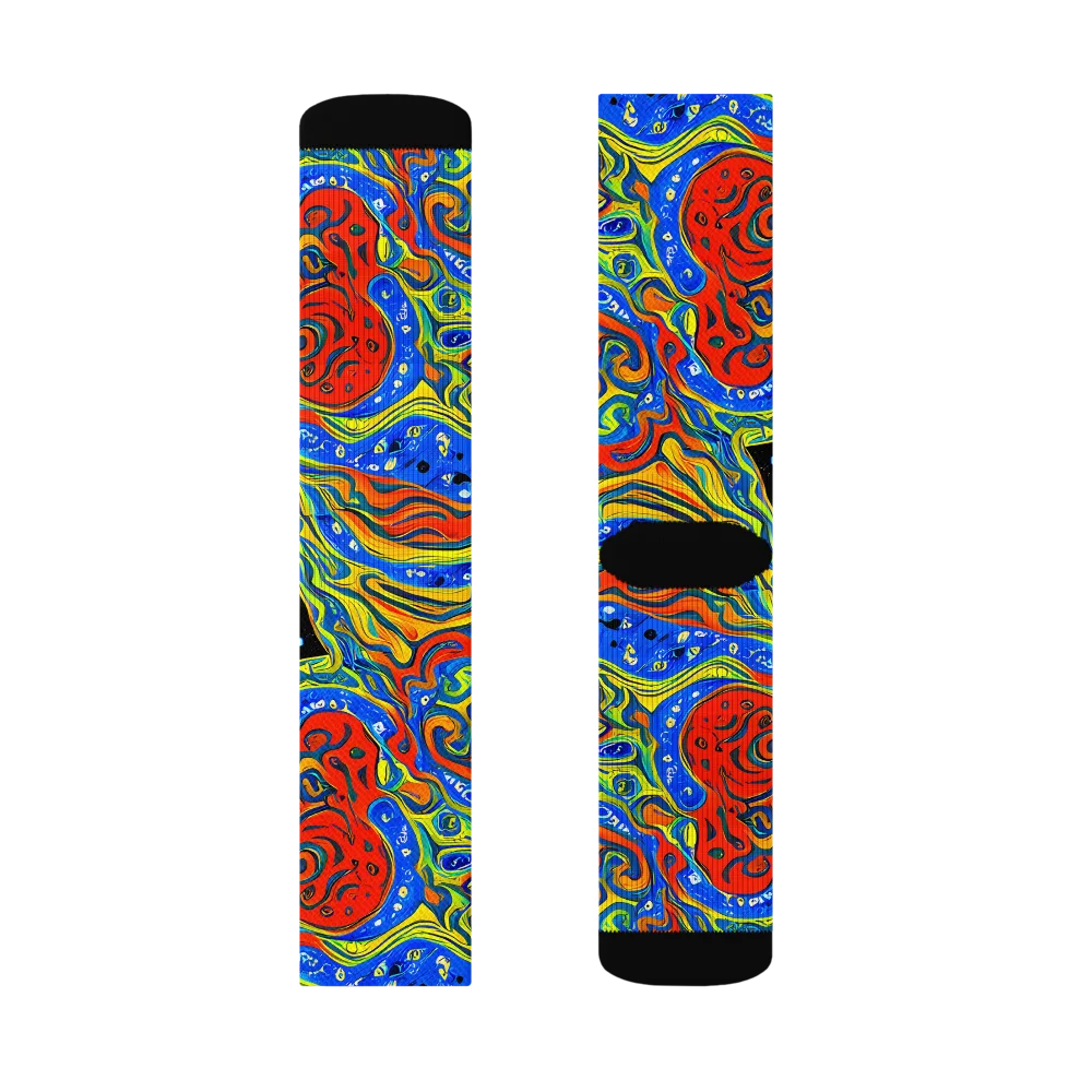 Psychic Sea on Socks — Left Sock