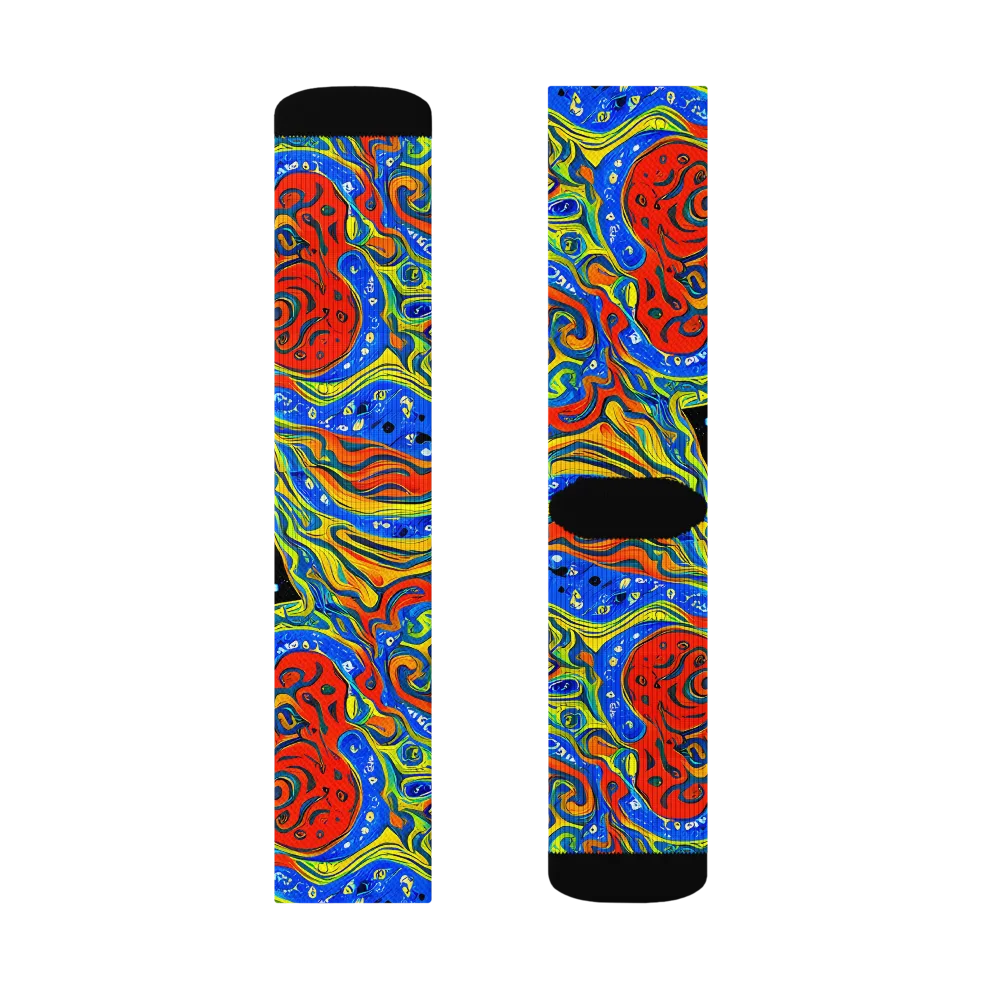 Psychic Sea on Socks — Right Sock
