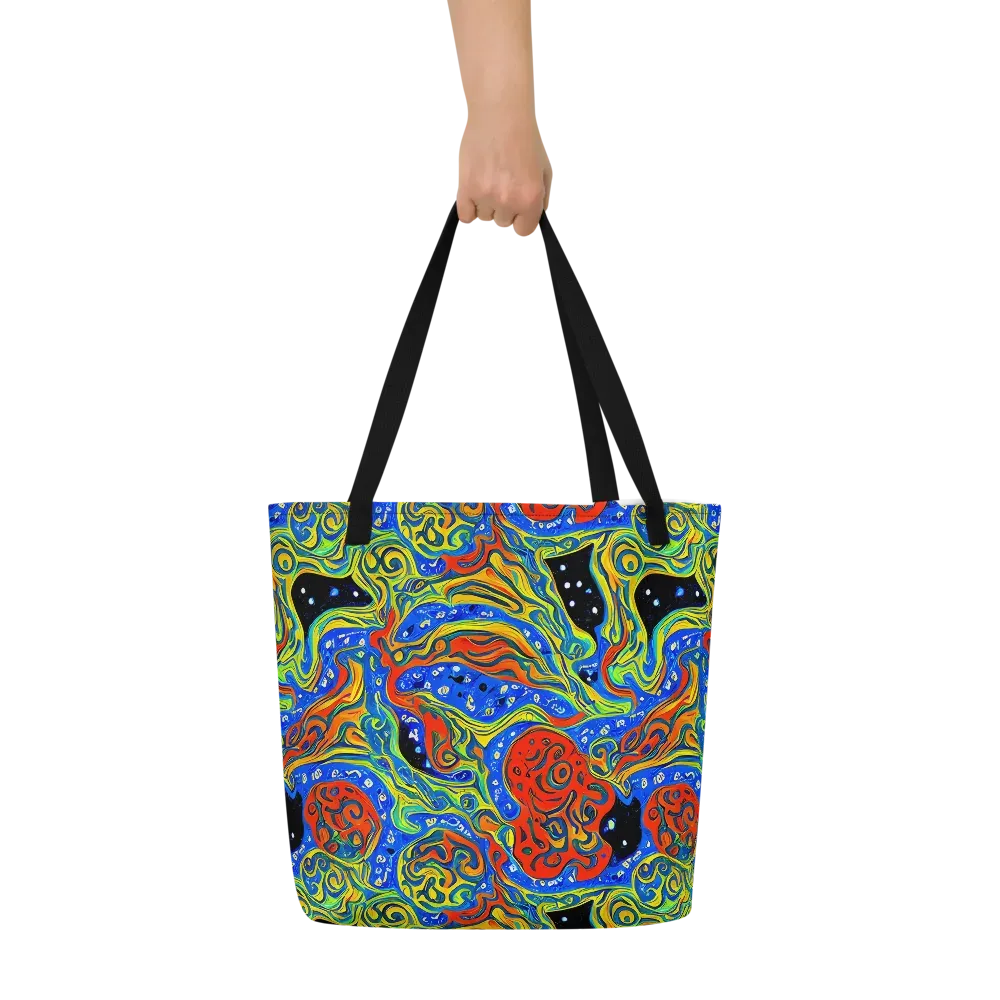 Psychic Sea on Large Tote Bag W/ Pocket — Front