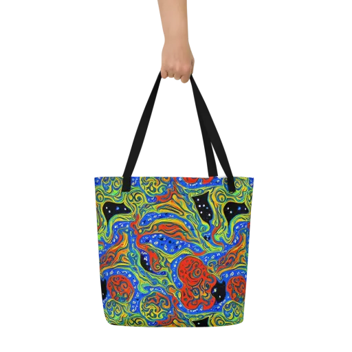 Psychic Sea on a Large Tote Bag W/ Pocket