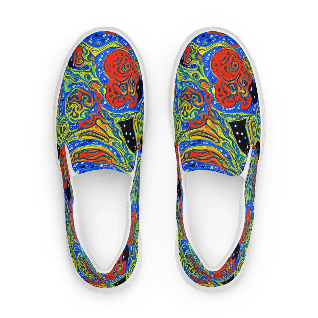 Psychic Sea on Women's Slip-On Canvas Shoes — Front