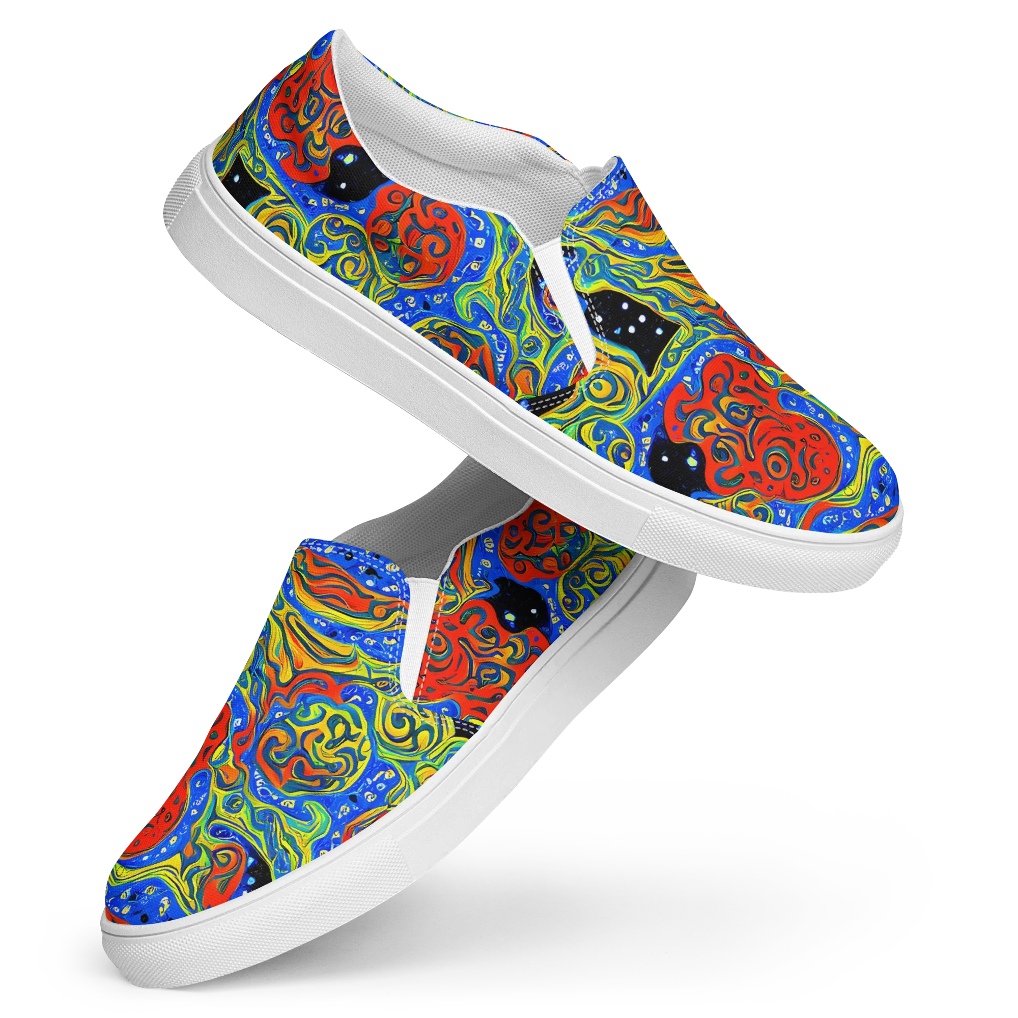 Psychic Sea on Women's Slip-On Canvas Shoes — Front