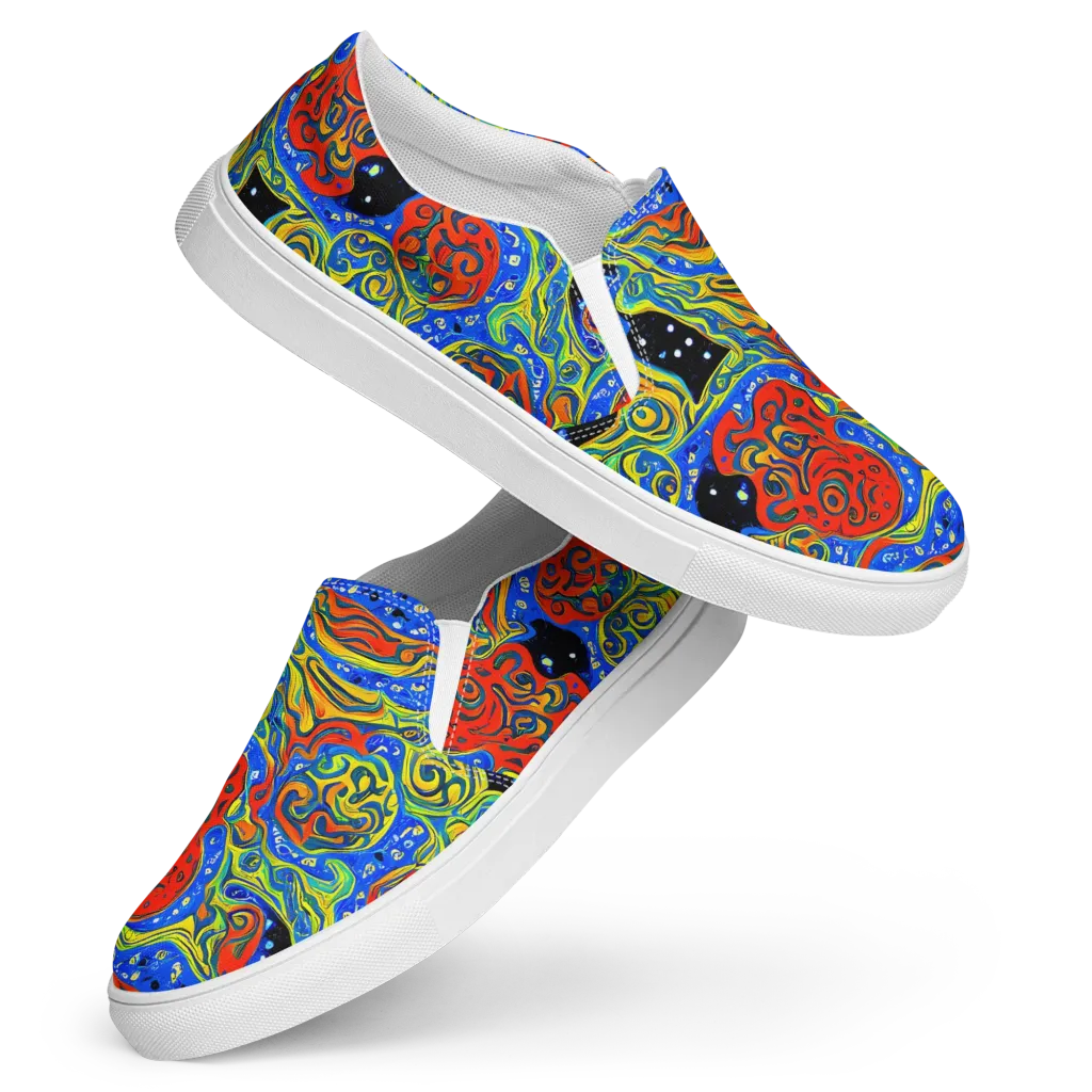 Psychic Sea on Women's Slip-On Canvas Shoes — Front
