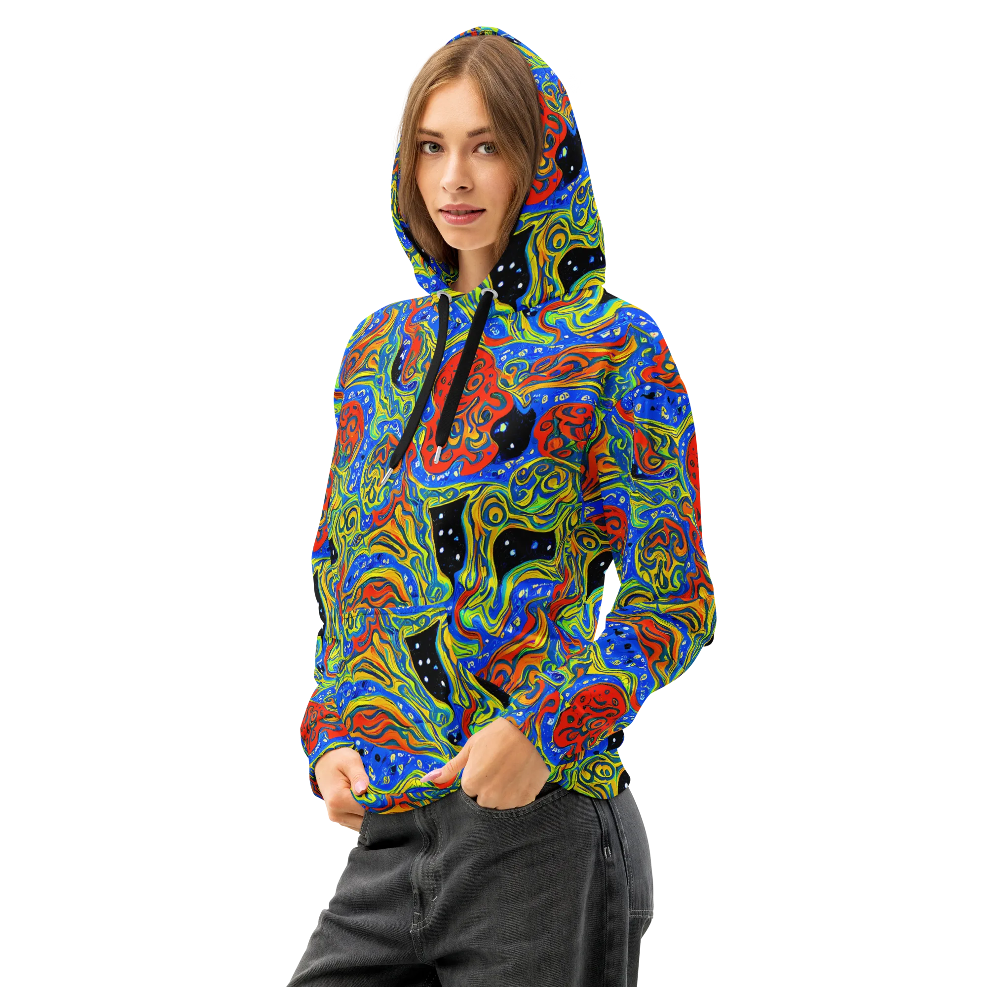 Psychic Sea on Cotton Hoodie — Left Front