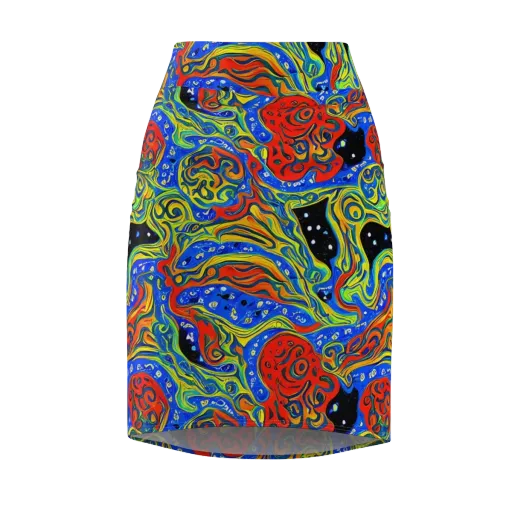 Psychic Sea on a Pencil Skirt
