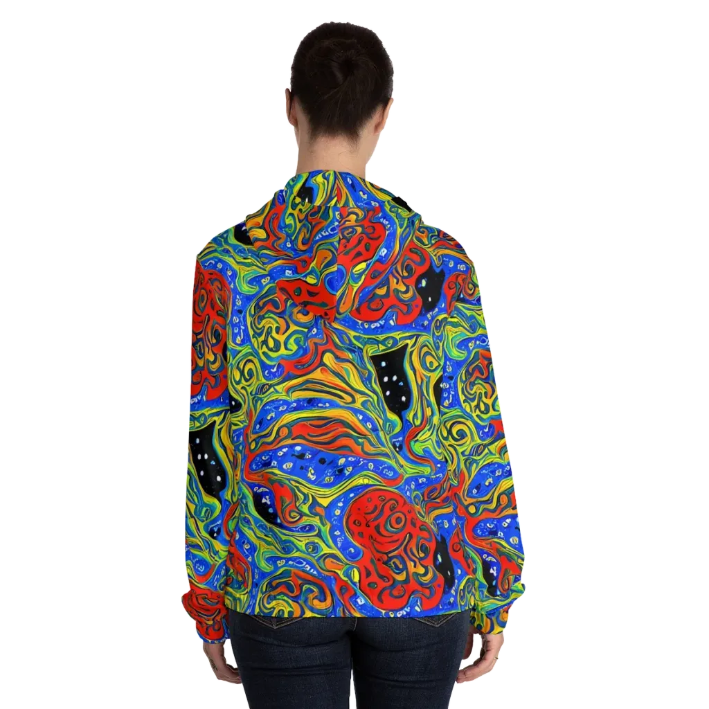 Psychic Sea on Women's Full-Zip Hoodie — Back On Person