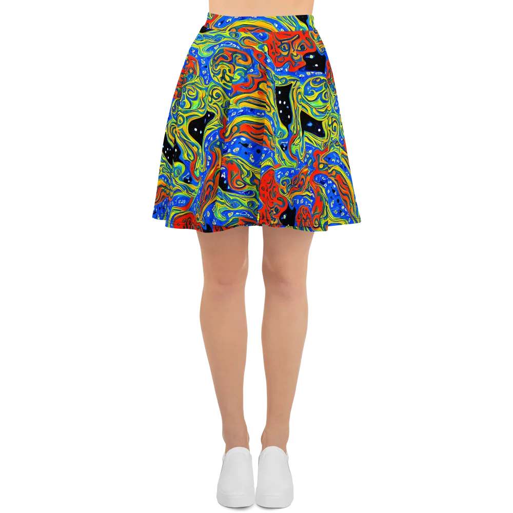 Psychic Sea on Skater Skirt — Front
