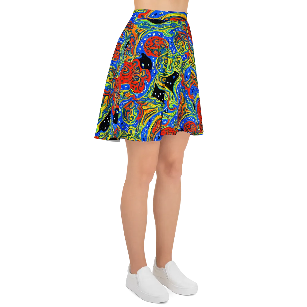 Psychic Sea on Skater Skirt — Right