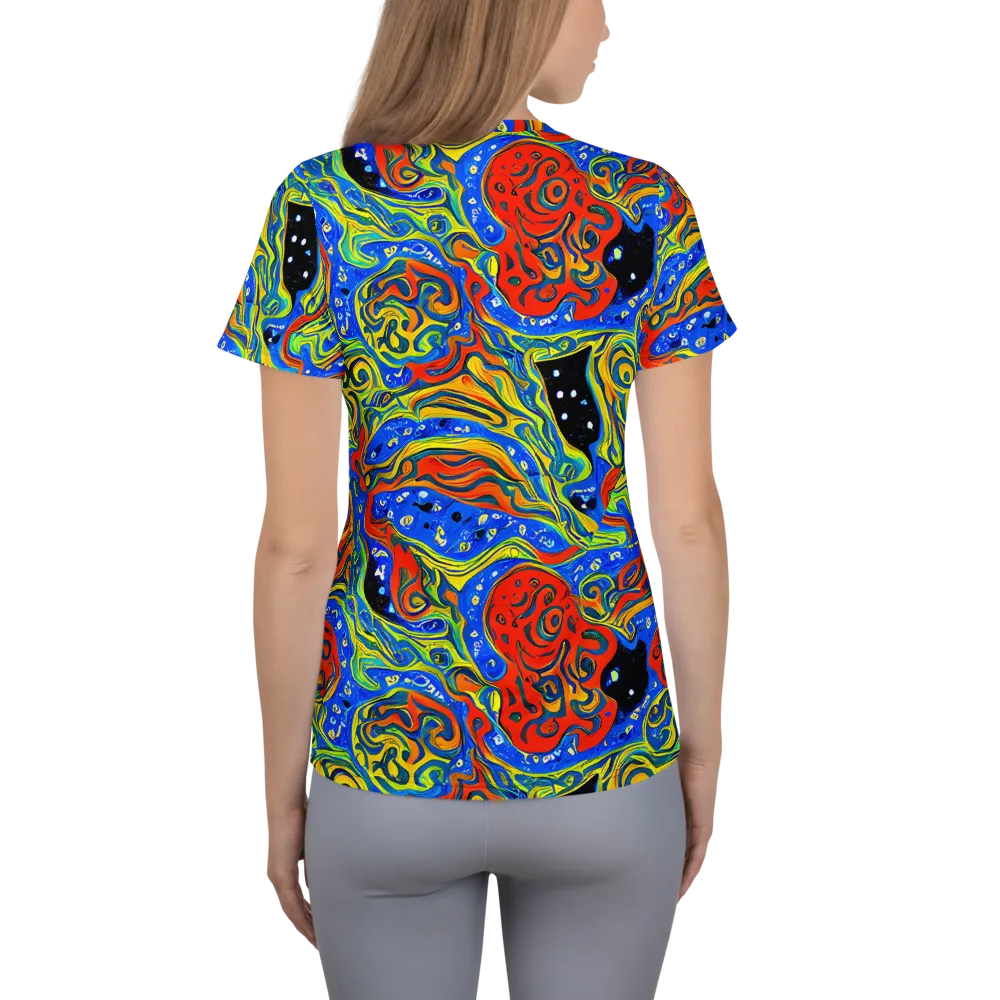 Psychic Sea on Women's Athletic T-Shirt — Back
