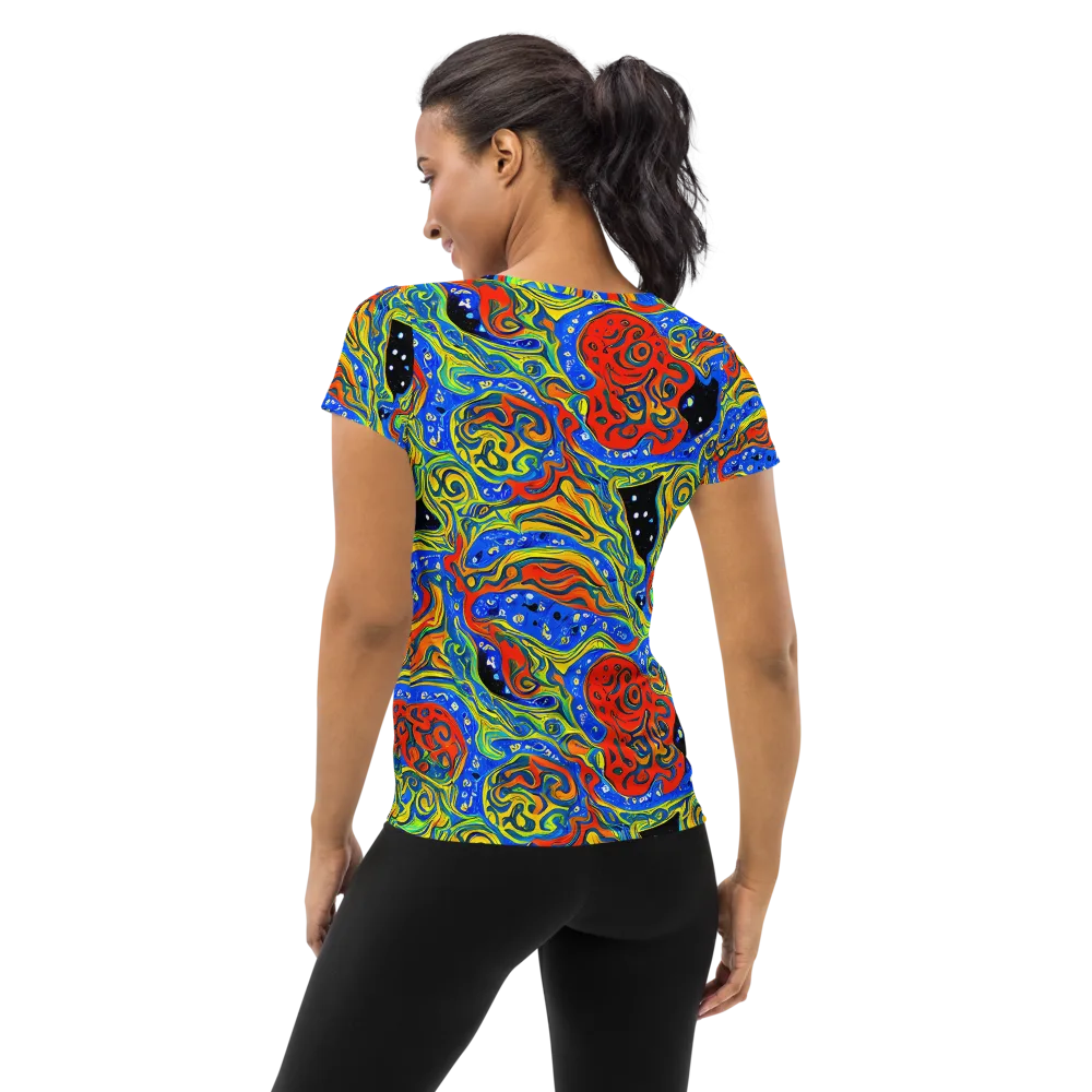 Psychic Sea on Women's Athletic T-Shirt — Back