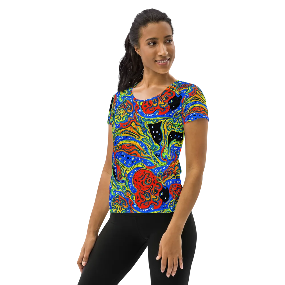 Psychic Sea on Women's Athletic T-Shirt — Left