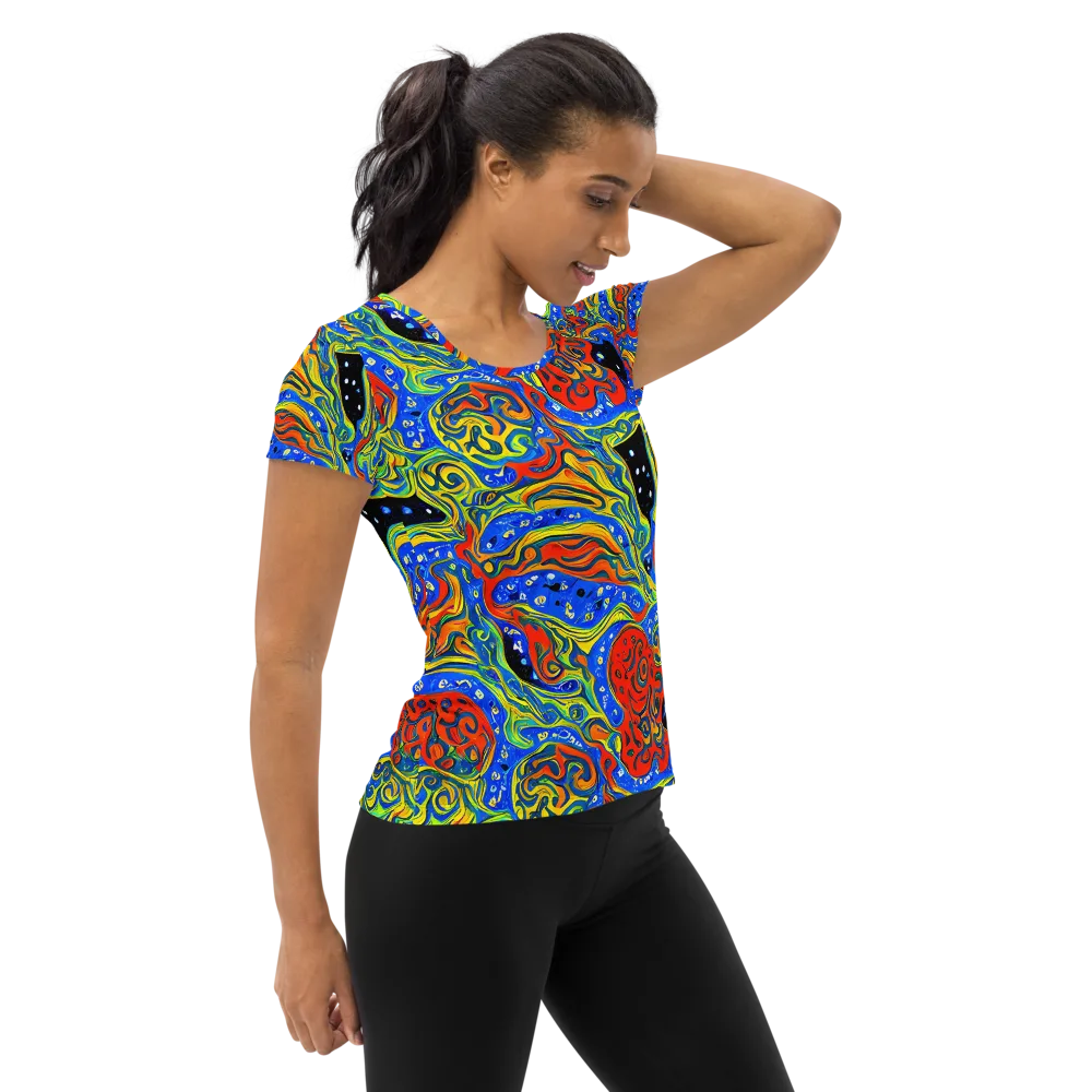 Psychic Sea on Women's Athletic T-Shirt — Right