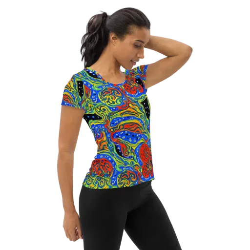 Psychic Sea on a Women's Athletic T-Shirt