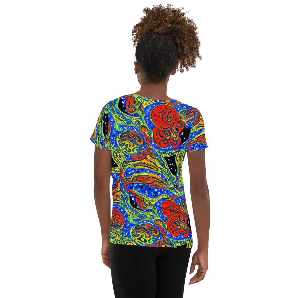 Psychic Sea on Women's Athletic T-Shirt — Back