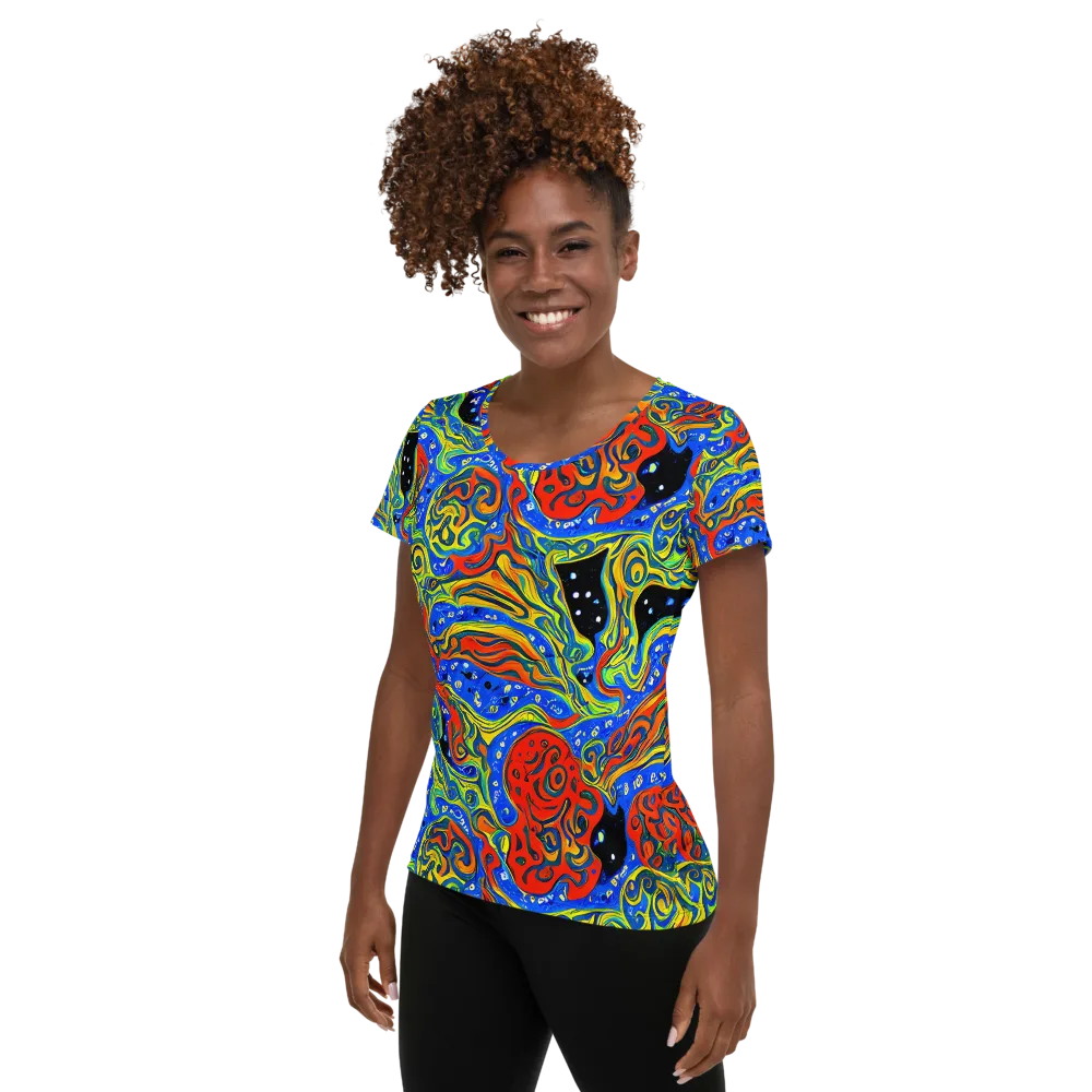 Psychic Sea on Women's Athletic T-Shirt — Left