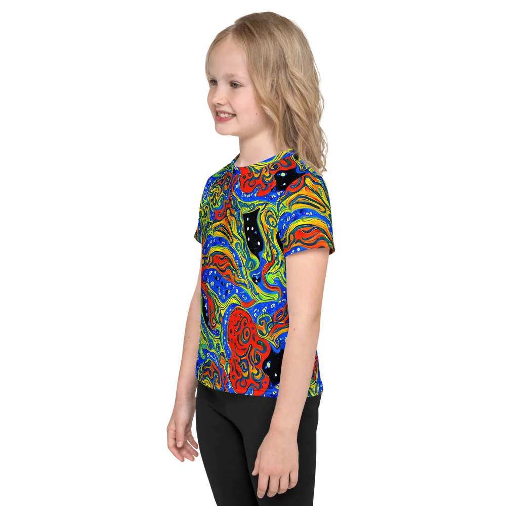 Psychic Sea on Kids Crew Neck T-Shirt — Left