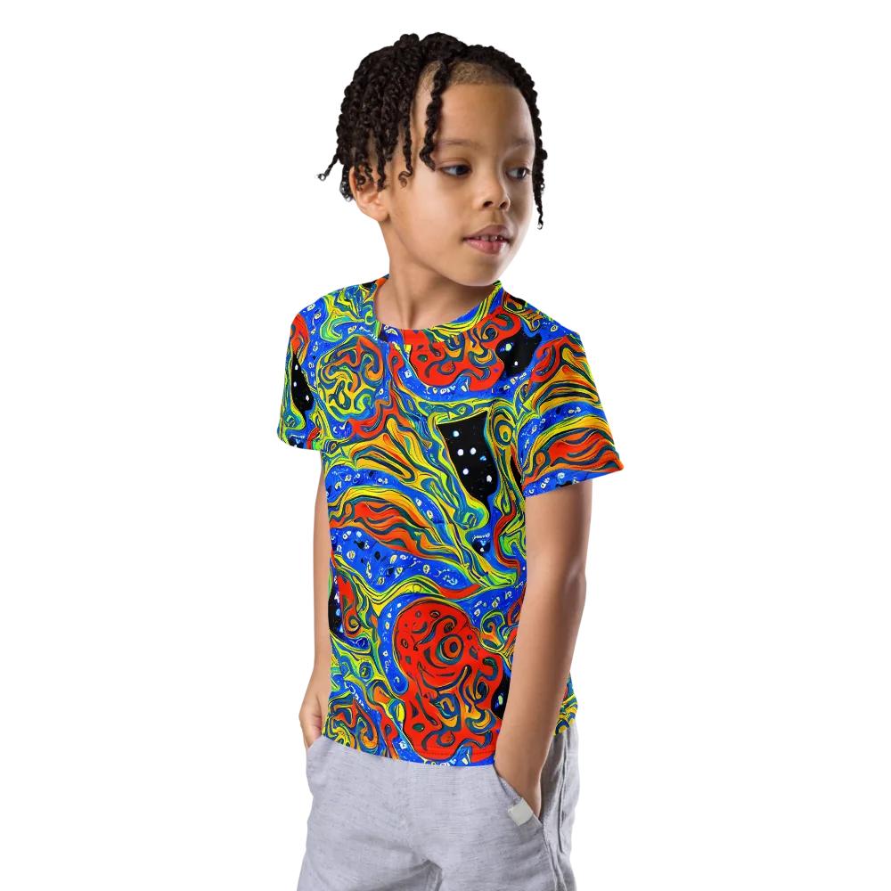 Psychic Sea on Kids Crew Neck T-Shirt — Left Front