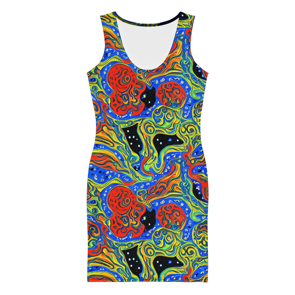 Psychic Sea on Bodycon Dress — Front