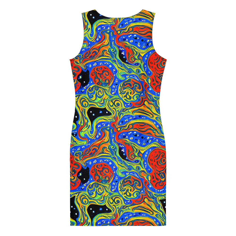 Psychic Sea on Bodycon Dress — Back