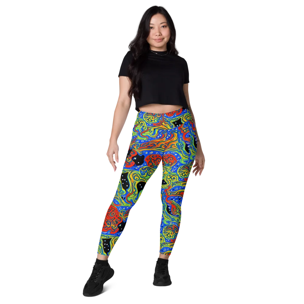 Psychic Sea on Leggings with Pockets — Front