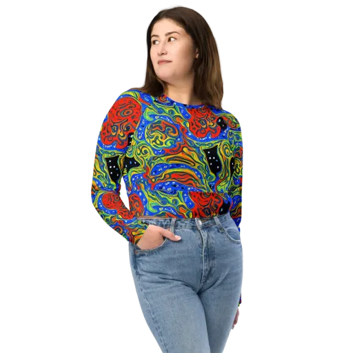 Psychic Sea on a Long Sleeve Crop Top