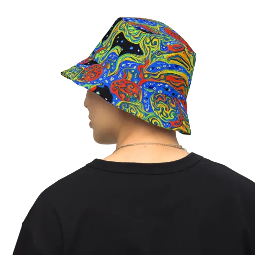 Psychic Sea on a Reversible Bucket Hat