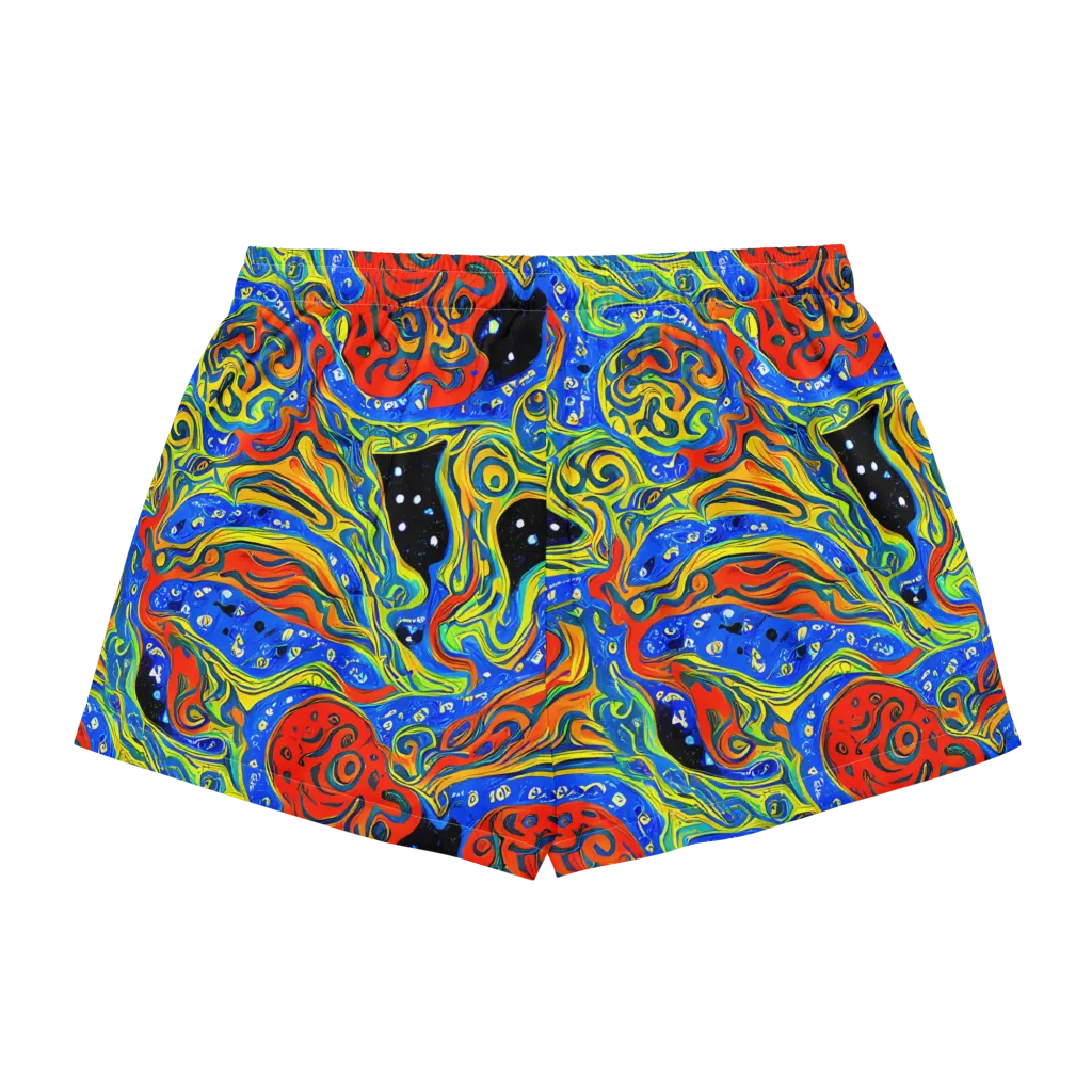 Psychic Sea on Women's Pajama Shorts — Back
