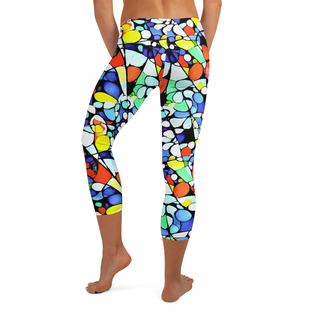 Spectrum Shards on Capri Leggings — Back