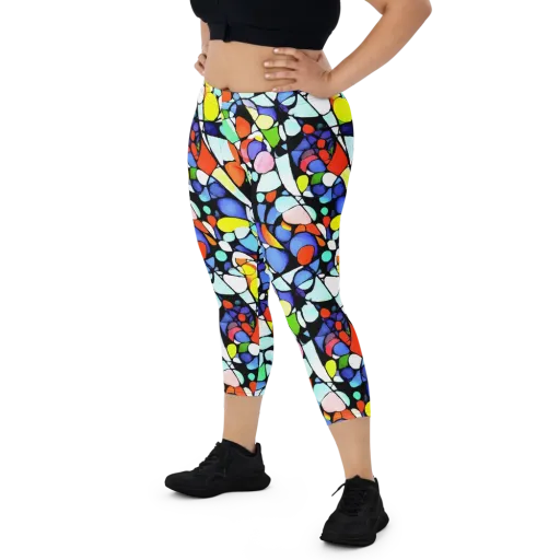 Spectrum Shards on a Capri Leggings