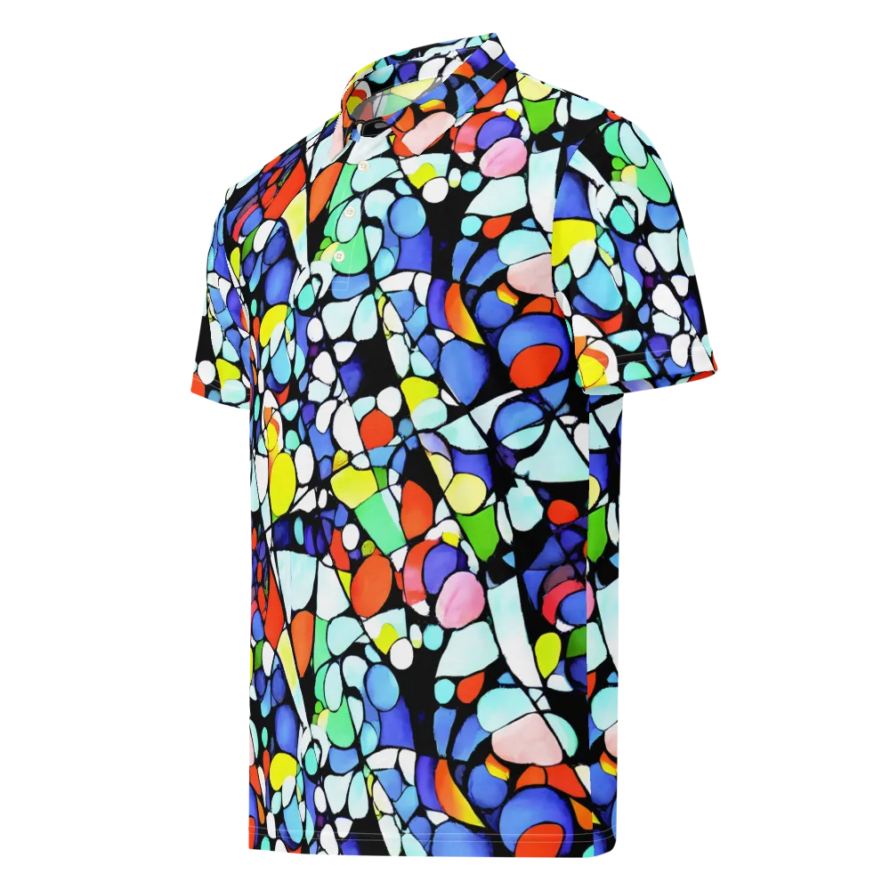 Spectrum Shards on Men's Slim Fit Polo Shirt — Left Front